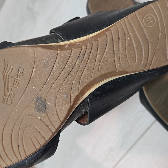 Dansko Women Vienna Leather Hook&loop Wedge Sandals shoes sz 39/8.5-9 - Picture 12 of 13